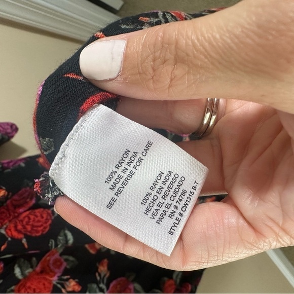 Patrons of Peace Floral Rose Half Sleeve Open Front Cardigan Wrap size M - Picture 7 of 7